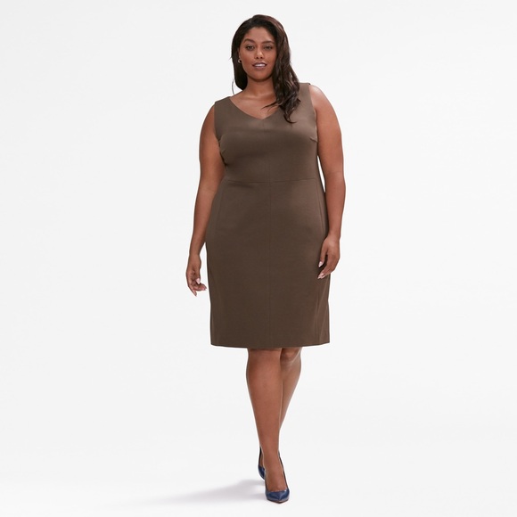 MM. LAFLEUR NWT Olive Green Rachel Sheath Dress Size 12 Bodycon Classic Bodycon - Picture 4 of 12